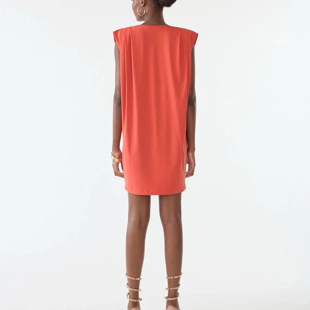 GSTQ T-Shirt Dress Rose Sleeveless Sheath Mini Dress for Cocktail - Picture 3 of 6